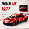 Конструктор Ferrari 488 1677 деталей у стилі LEGO Technic, спортивний автомобіль, модель суперкара, великий конструктор
