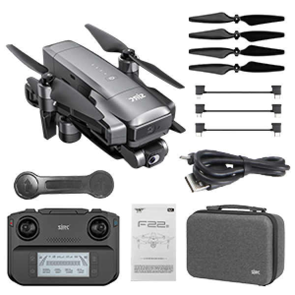  Квадрокоптер SJRC F22 S3 PRO 4K Pro з 4K 3-осевой подвес, 5G WI-FI, GPS, FPV, БК мотори, 6 км, до 35 хв. польоту