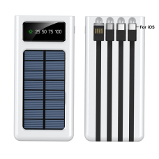 Повербанк PowerBank Power Bank 50000 mAh із сонячною батареєю зовнішній акумулятор павербанк з ліхтариком для заряджання телефону з кабелями