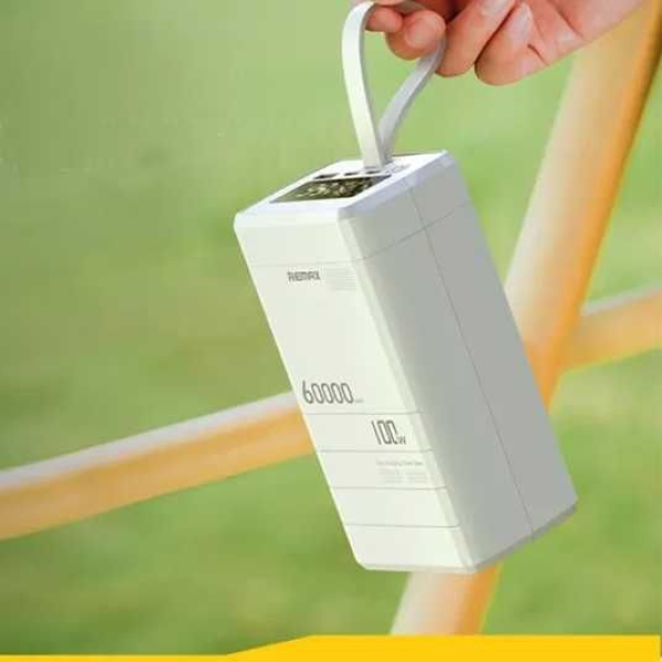 Мощный Повербанк Powerbank REMAX 60 000 mAh RPP-650, PD 100 Вт, зарядка ноутбуков, 2×USB-C + USB-A