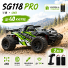 Радіокерована машинка ZLL SG118 PRO 1:18 4WD до 40 км/год, швидкісний RC Monster Truck позашляховик 4x4 на пульті для бездоріжжя, 2 акумулятори