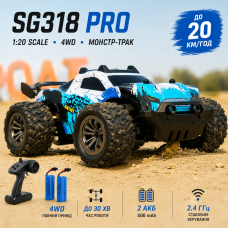 Радиоуправляемая машинка ZLL SG318 PRO 1:20 2WD до 20 км/ч, RC внедорожник на пульте управления, коллекторная модель 2 АКБ