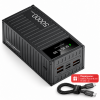 Повербанк Power Bank 50000 mAh QC 22.5W + PD 20W - 3 USB, Type-C, швидка зарядка, дисплей, зовнішній акумулятор для телефону