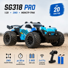 Машинка на радіокеруванні SG318 PRO 1:20, монстр трак 2WD, 2 акумулятора, машинка на пульті, RC авто для бездоріжжя
