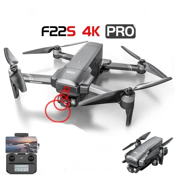 Квадрокоптер SJRC F22 S3 PRO 4K Pro з 4K 3-осевой подвес, 5G WI-FI, GPS, FPV, БК мотори, 6 км, до 35 хв. польоту
