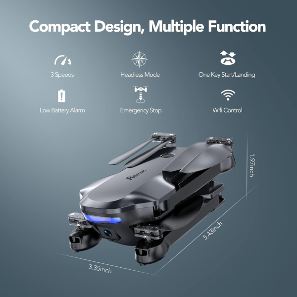 Квадрокоптер Potensic P4 з камерою, FPV 1080P HD, Wi-Fi, 40 хв. польоту. до 100м.