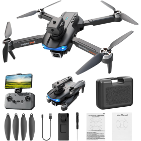 Квадрокоптер E99S 2024 - дрон с камерой 4К HD FPV, БК моторы, до 150 м. 15 мин + кейс (1 аккумулятор)