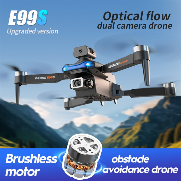 Квадрокоптер E99S 2024 – дрон з камерою 4К HD FPV, БК мотори, до 150 м. 15 хв + кейс (1 акумулятор)