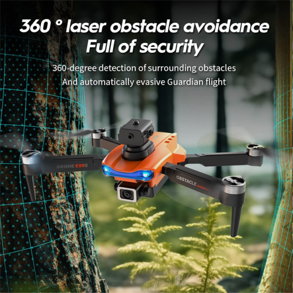 Квадрокоптер E99S 2024 – дрон з камерою 4К HD FPV, БК мотори, до 150 м. 15 хв + кейс (1 акумулятор)