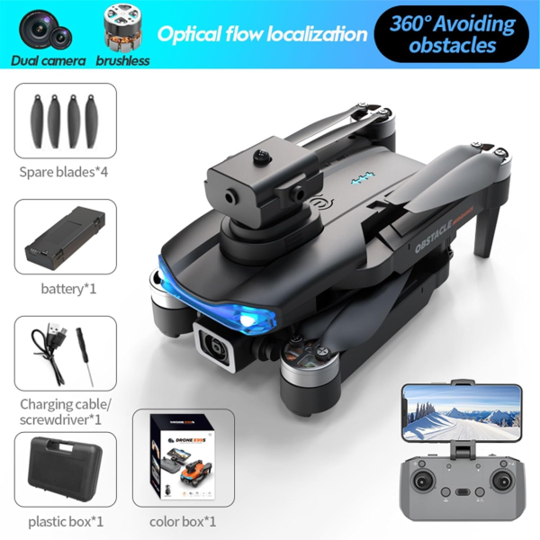 Квадрокоптер E99S 2024 – дрон з камерою 4К HD FPV, БК мотори, до 150 м. 15 хв + кейс (1 акумулятор)