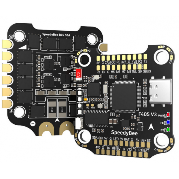Полетный контроллер стек SpeedyBee F405 V3 ESC50A 3-6S ( BLS 50A 30x30 FC&ESC Stack