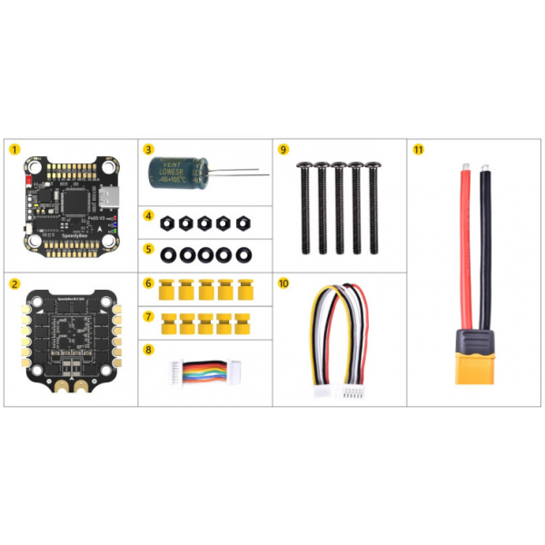 Полетный контроллер стек SpeedyBee F405 V3 ESC50A 3-6S ( BLS 50A 30x30 FC&ESC Stack