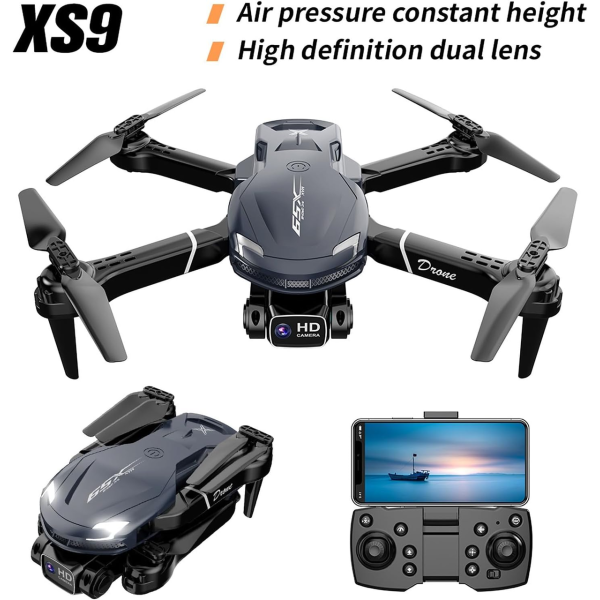 Квадрокоптер XS9 дрон с камерой HD FPV, до 100 м. 30 мин. полета + кейс ( 2 аккумулятора)