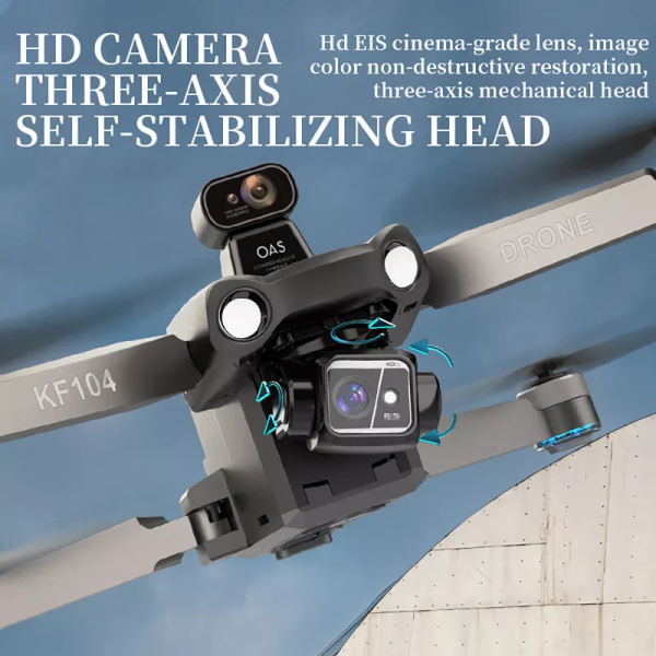 Квадрокоптер Kfplan KF104 Max – дрон з 4K та HD-камерами, ESC, 5G WI-FI, GPS, FPV, БК мотори, 6000м, до 30 хв.
