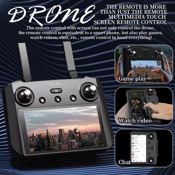 Квадрокоптер Kfplan KF104 Max – дрон з 4K та HD-камерами, ESC, 5G WI-FI, GPS, FPV, БК мотори, 6000м, до 30 хв.