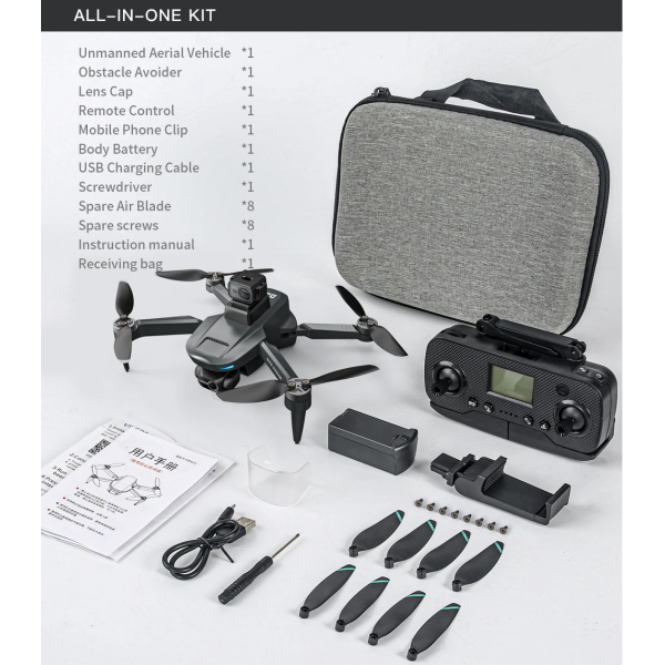 Квадрокоптер LYZRC L200 PRO 2-осевой подвес 4K HD, GPS, FPV до 1500 м, 25м. полета  