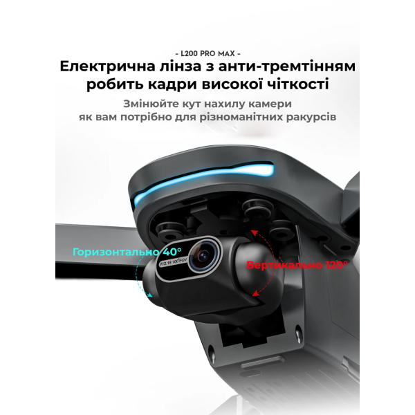 Квадрокоптер LYZRC L200 PRO 2-осевой подвес 4K HD, GPS, FPV до 1500 м, 25м. полета  
