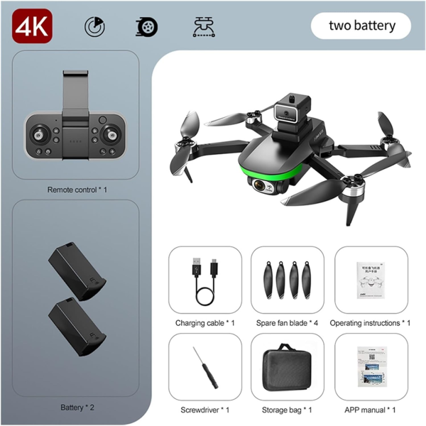 Квадрокоптер S5S mini Drone міні дрону з 4K HD камера. ESC, FPV, до 150 м, до 15 хв. 1 акумулятор