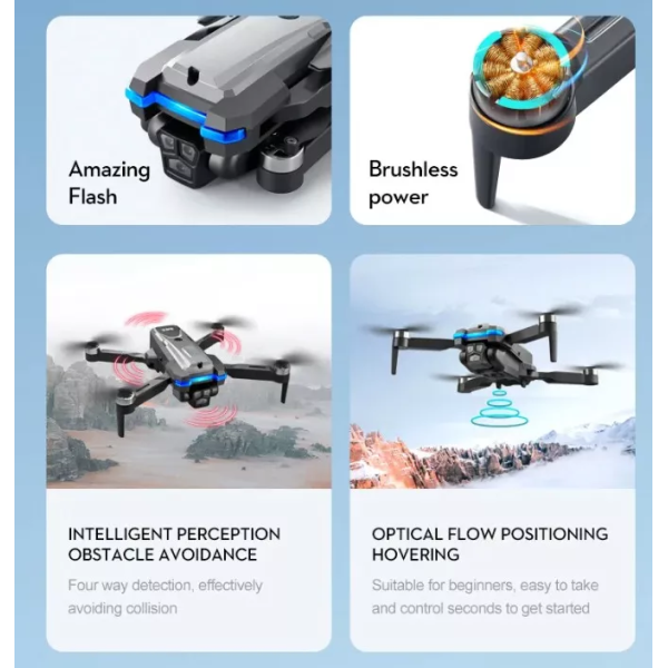 Квадрокоптер S8s Pro Max - дрон с камерой 4К HD FPV, БК моторы, до 150 м. 15 мин + кейс (1 аккумулятор)