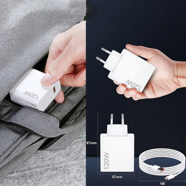 Зарядное устройство Xiaomi 120W Mi Turbo Charge USB Type-C ORIGINAL  Зарядный блок + кабель