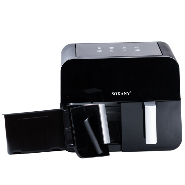 Аэрогриль SOKANY SK-10005 Аэрофритюрница с двумя отделениями  2400 Вт 10 л сенсорная аэропечь фритюр без масла