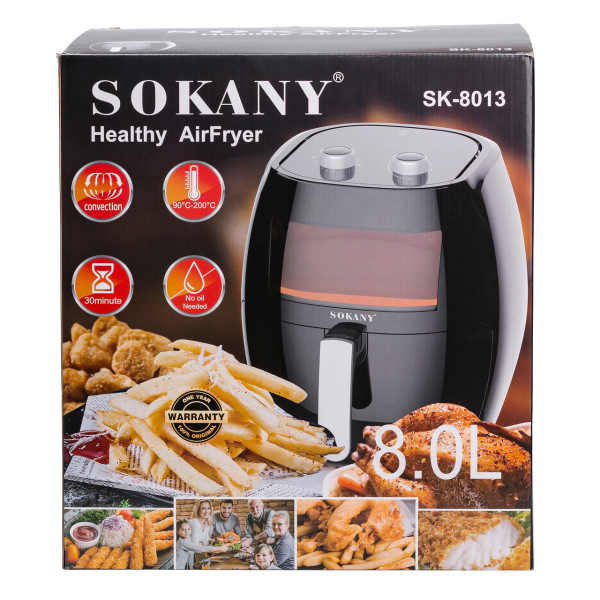 Аэрогриль SOKANY SK-8013 7.7 литров  многофункциональная  мультипечь 4в1 1800 Вт аэропечь настольная паровая