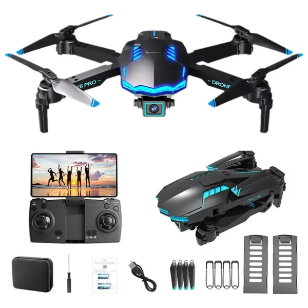 Детский Квадрокоптер X6 дрон с камерой 4K HD FPV + 30 мин  ( 1+1 аккумулятор + запасные лопасти\ батарейки)