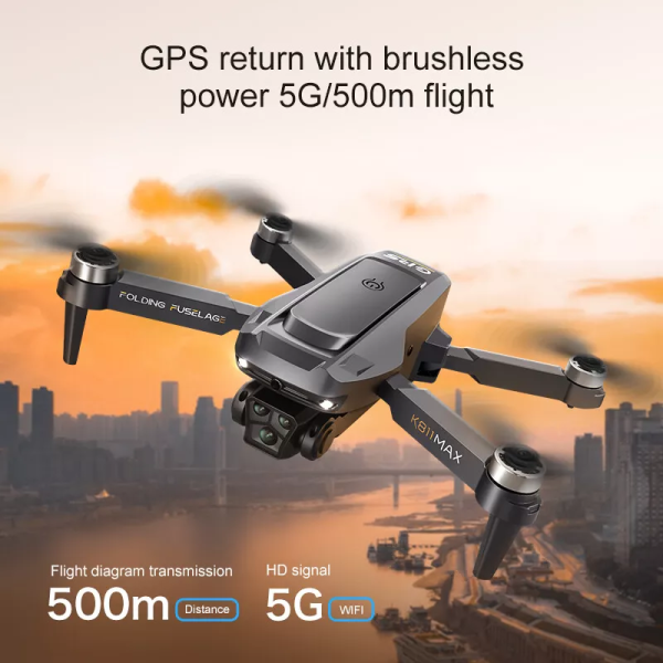 Квадрокоптер K811 Max із камерою 4K HD, GPS, БК мотори до 500 м. до 12 хв.