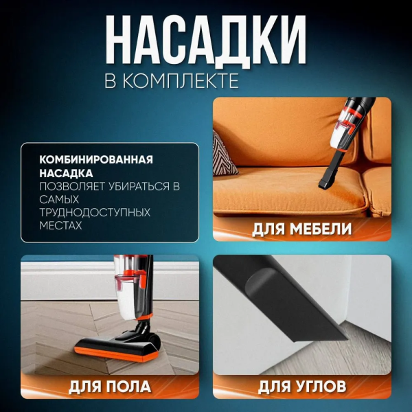 Пилосос вертикальний ручний вакуумний Sokany 63004 Контейнерний пилосос 2в1 для дому 950 Вт + подарунок