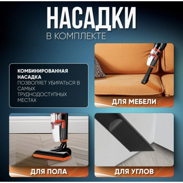 Пилосос вертикальний ручний вакуумний Sokany 63004 Контейнерний пилосос 2в1 для дому 950 Вт + подарунок
