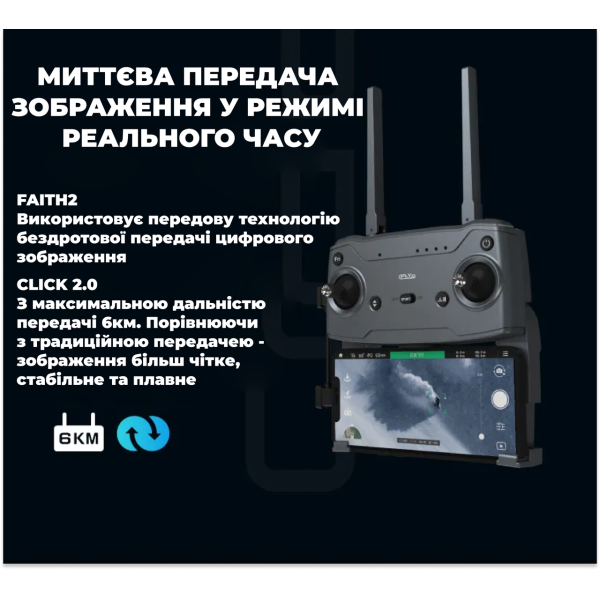 Квадрокоптер C-Fly Faith 2 PRO дрон з 4K ,GPS, FPV, БК мотори, до 8 км, до 35 хв. польоту + кейс