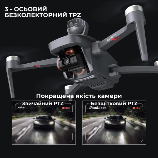 Квадрокоптер C-Fly Faith 2 PRO дрон з 4K ,GPS, FPV, БК мотори, до 8 км, до 35 хв. польоту + кейс