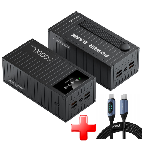 Мощный Павербанк Power Bank 50000 mah 22.5W |3USB/Type-C, QC22.5W+PD20W Power Bank 