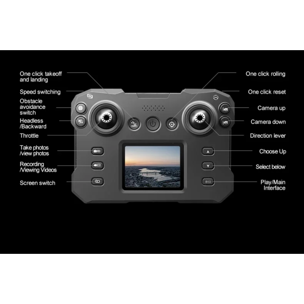 Квадрокоптер з камерою KY605 Pro Mini Drone – 4K, БК мотори 150 м. до 15 хв. + кейс