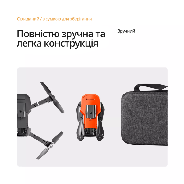 Квадрокоптер E100 дрон з камерою, HD Wifi FPV, до 100 м, 15 хв. польоту + кейс