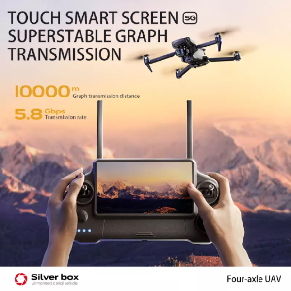 Квадрокоптер SMRC P7 Max 4K дрон с 3-осевым подвесом, 10 км, FCC, EIS, HD камера, GPS, 5G, экран на пульте