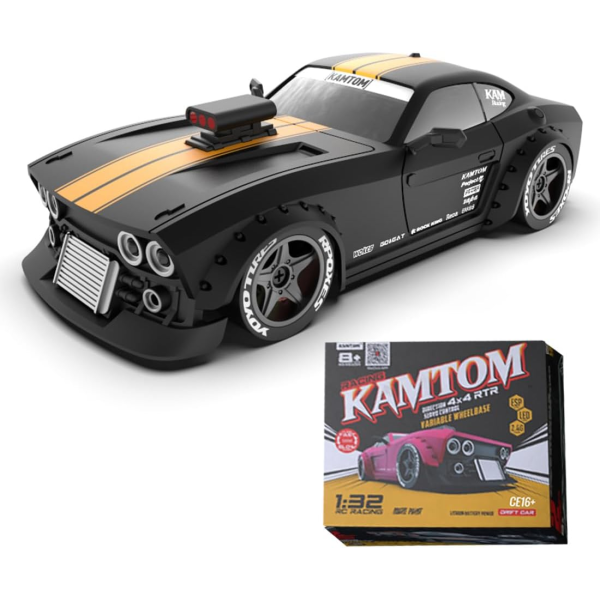 Радіокерована дрифт-машинка KANTOM 4WD Drift Racer 1/32 з LED фарами та регульованою колісною базою