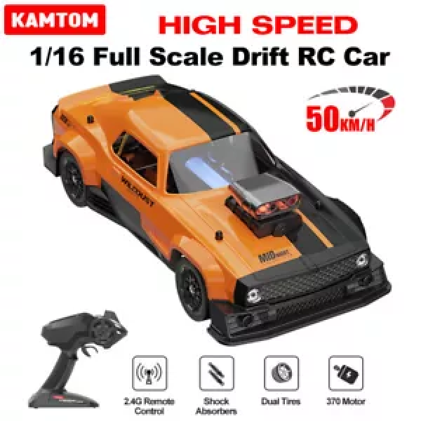 Радіокерована Дрифт-Машинка KAMTOM 1/16 2.4G 50KM/H 4WD Машина з ESP Гіроскопом