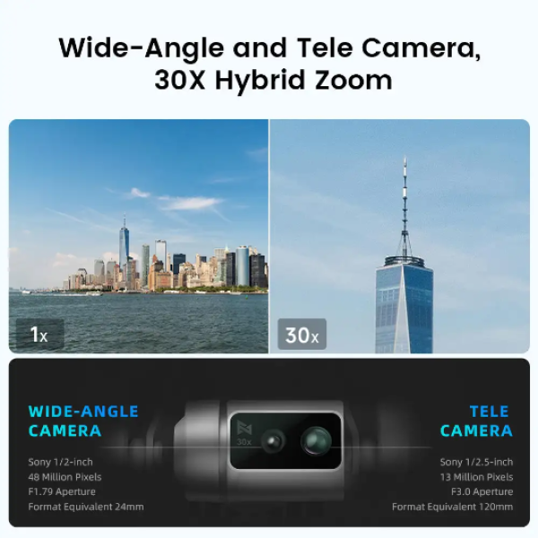 Профессиональный Квадрокоптер FIMI X8 TELE MAX COMBO 4K дрон 3-Axis Gimbal HDR 48MP 30x, GPS, 15 км до 38 мин.