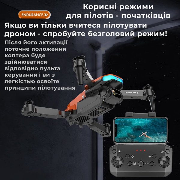 Квадрокоптер F189 PRO дрон з камерою 4K Wifi FPV, обхід перешкод, до 40 хв + кейс . ( 2 Акумулятори) 