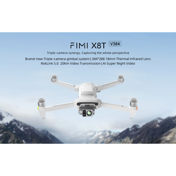 Професійний квадрокоптер FIMI X8T Дрон з тепловізором і 48МП камерою, 4K/60fps, дальність 20 км