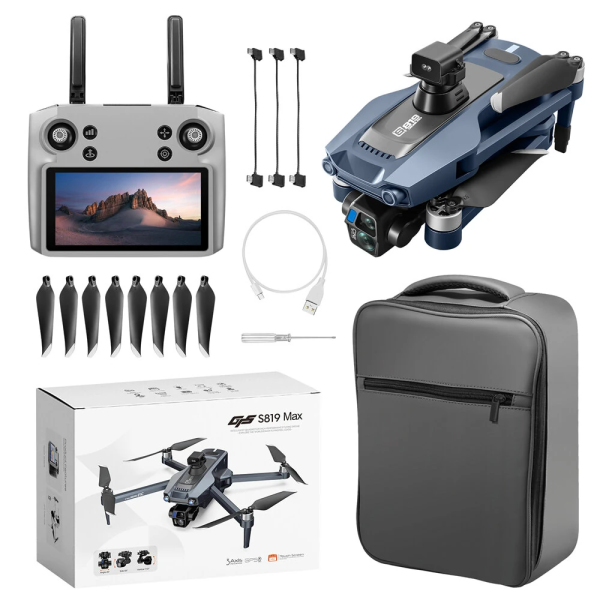 Квадрокоптер YLR/C S819 PRO — дрон 2.7K камера, 6 км, GPS, 3-осьовий підвіс, сенсорний екран