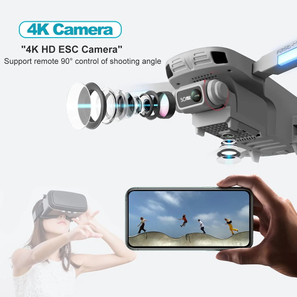 Квадрокоптер з камерою 4DRC F8 MAX - дрон із 4K , GPS, до 3 км. 25 хвилин польоту РК пульт 