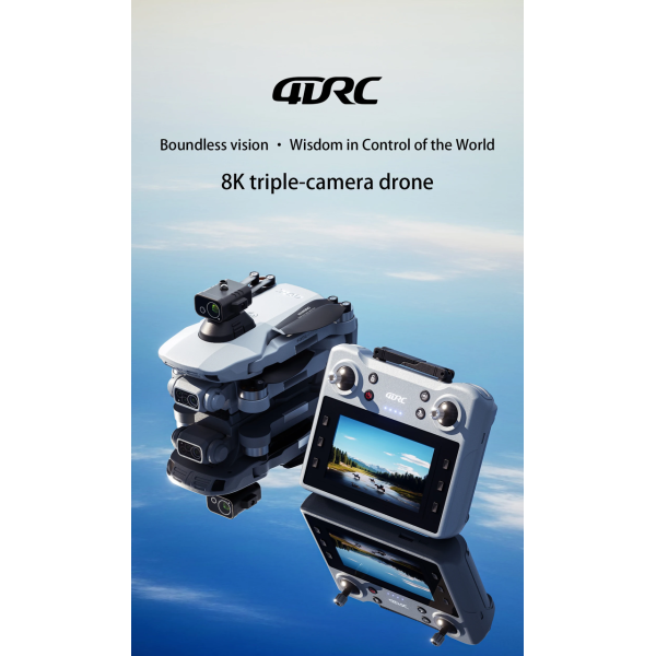 Квадрокоптер з камерою 4DRC F8 MAX - дрон із 4K , GPS, до 3 км. 25 хвилин польоту РК пульт 
