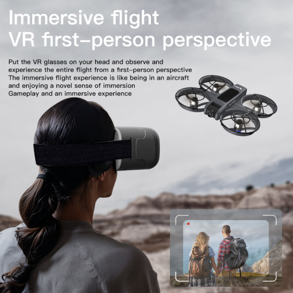 Квадрокоптер Дрон X226 с камерой 8K и VR-экраном – до 13 мин полета