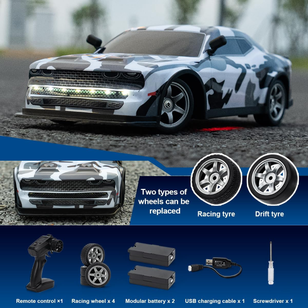 Радіокерована дрифт-машина SJY S922 1:16 4WD RC дрифт автомобіль з LED та двома акумуляторами