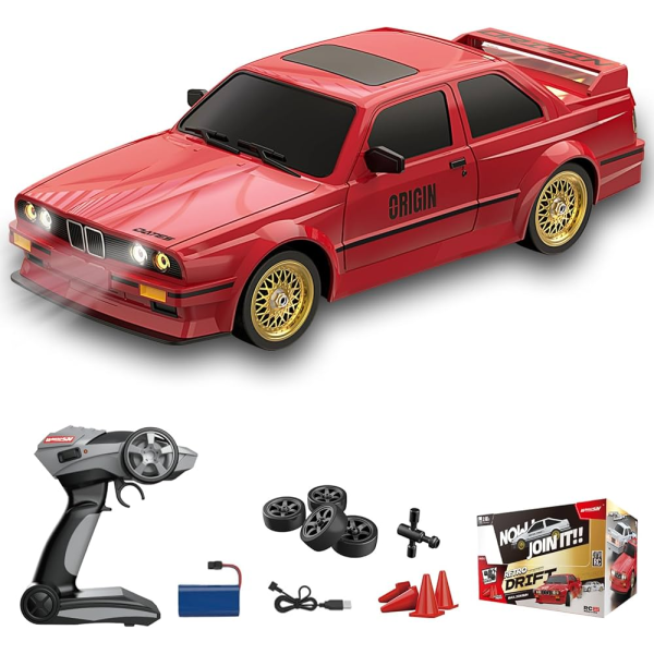 Дріфт-машина BMW E30 RC Дріфт-кар 1:16 30 км/год 4WD з повним приводом + змінні шини