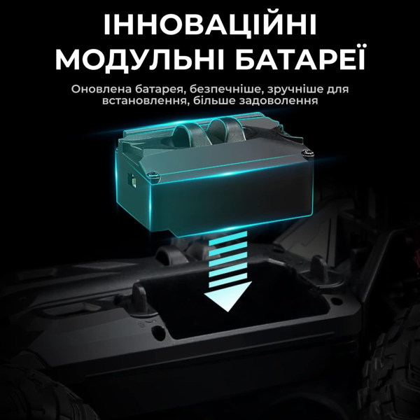 Машинка на радіокеруванні KFPLAN KF11 1:16, 4WD, 2 акумулятори, до 40 км/год, позашляховик монстр-трак, RC джип