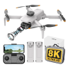Квадрокоптер LYZRC L106 MAX 8K FPV дрон с камерой, двойная камера, бесколлекторный, до 200 м, до 20 мин, складной, дрон для съемки