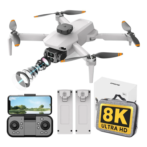 Квадрокоптер LYZRC L106 MAX 8K FPV дрон с камерой, двойная камера, бесколлекторный, до 200 м, до 20 мин, складной, дрон для съемки